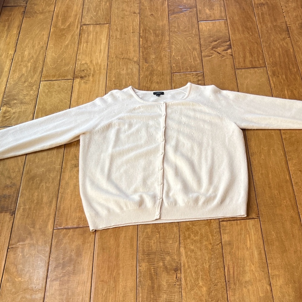 Talbots Ivory Button-Up Cardigan - Picture 2 of 11
